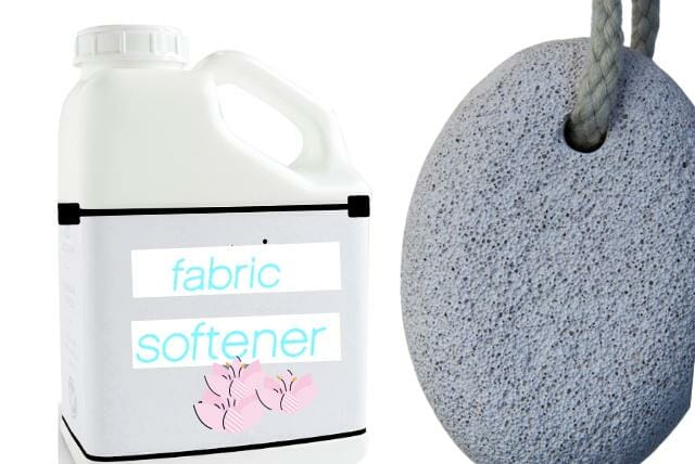fabric softener and pumice stone are helpful tools ridding of dog hair