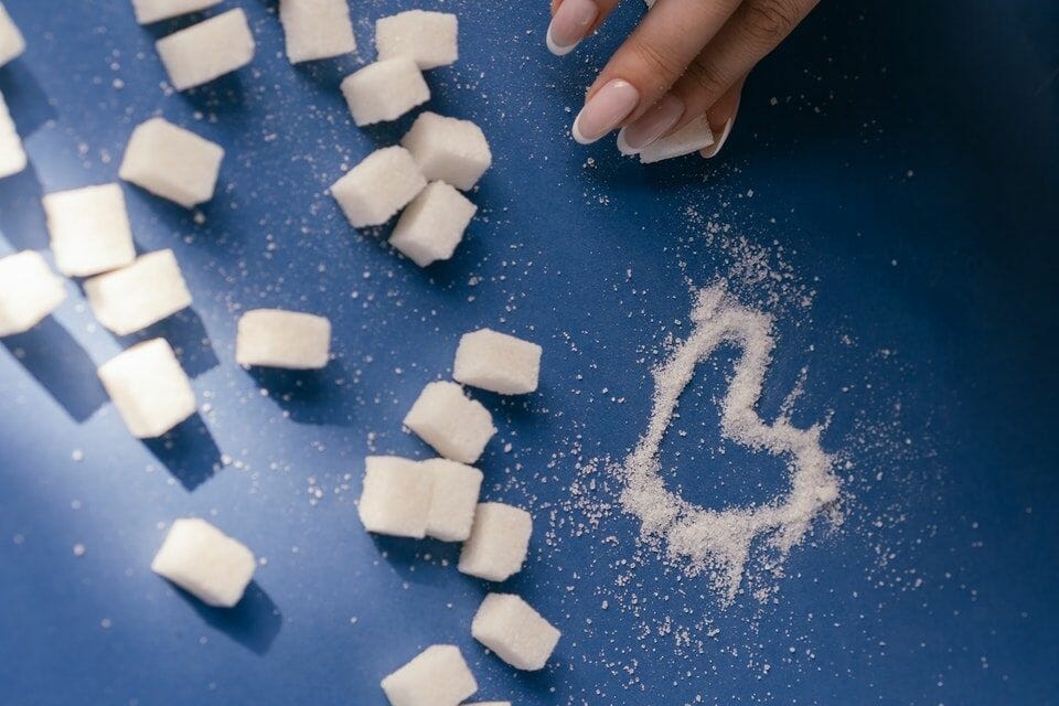 sugar and artificial sweetener