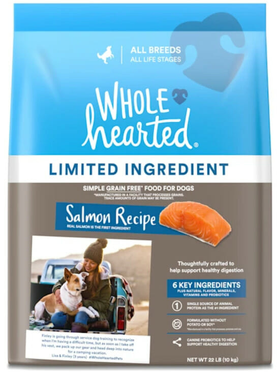 WholeHearted Grain Free Limited Ingredient Salmon Recipe Dry Dog Food for All Life Stages and Breeds